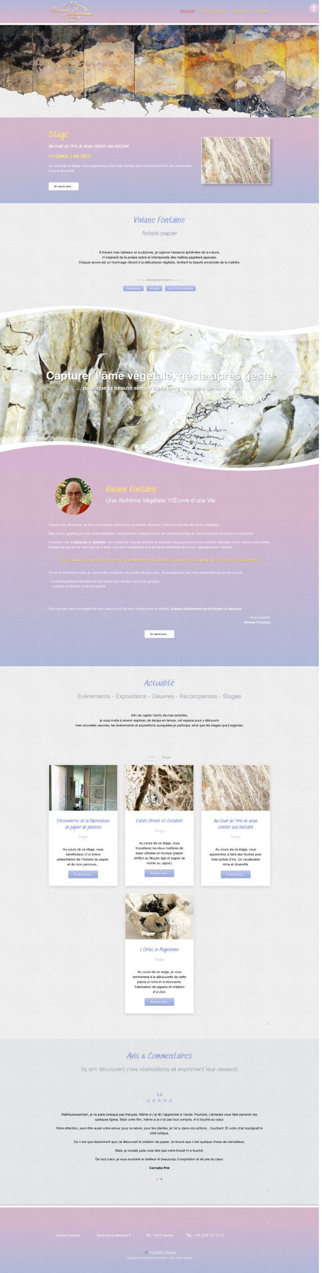 Site Internet - Viviane Fontaine
